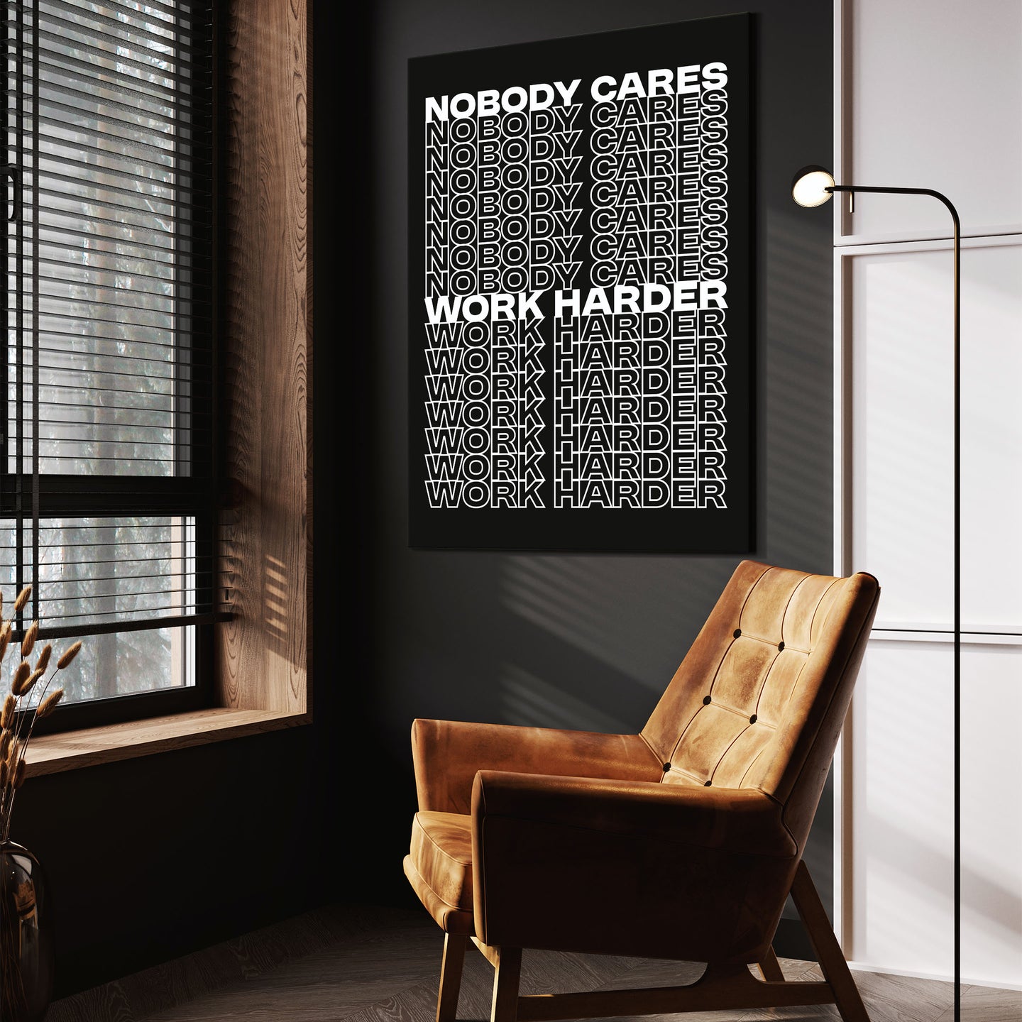 Nobody Cares Work Harder - White