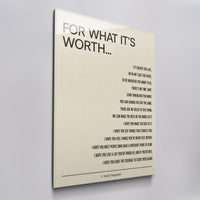 For What It's Worth
