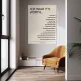 For What It's Worth