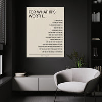 For What It's Worth