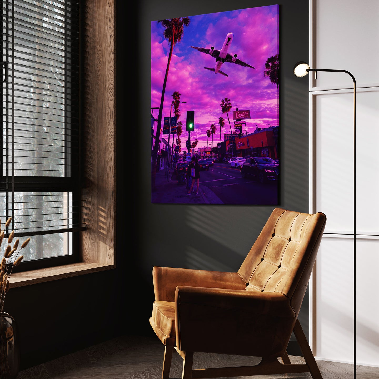 Plane In The Pink Sky