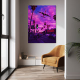 Plane In The Pink Sky