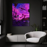 Plane In The Pink Sky