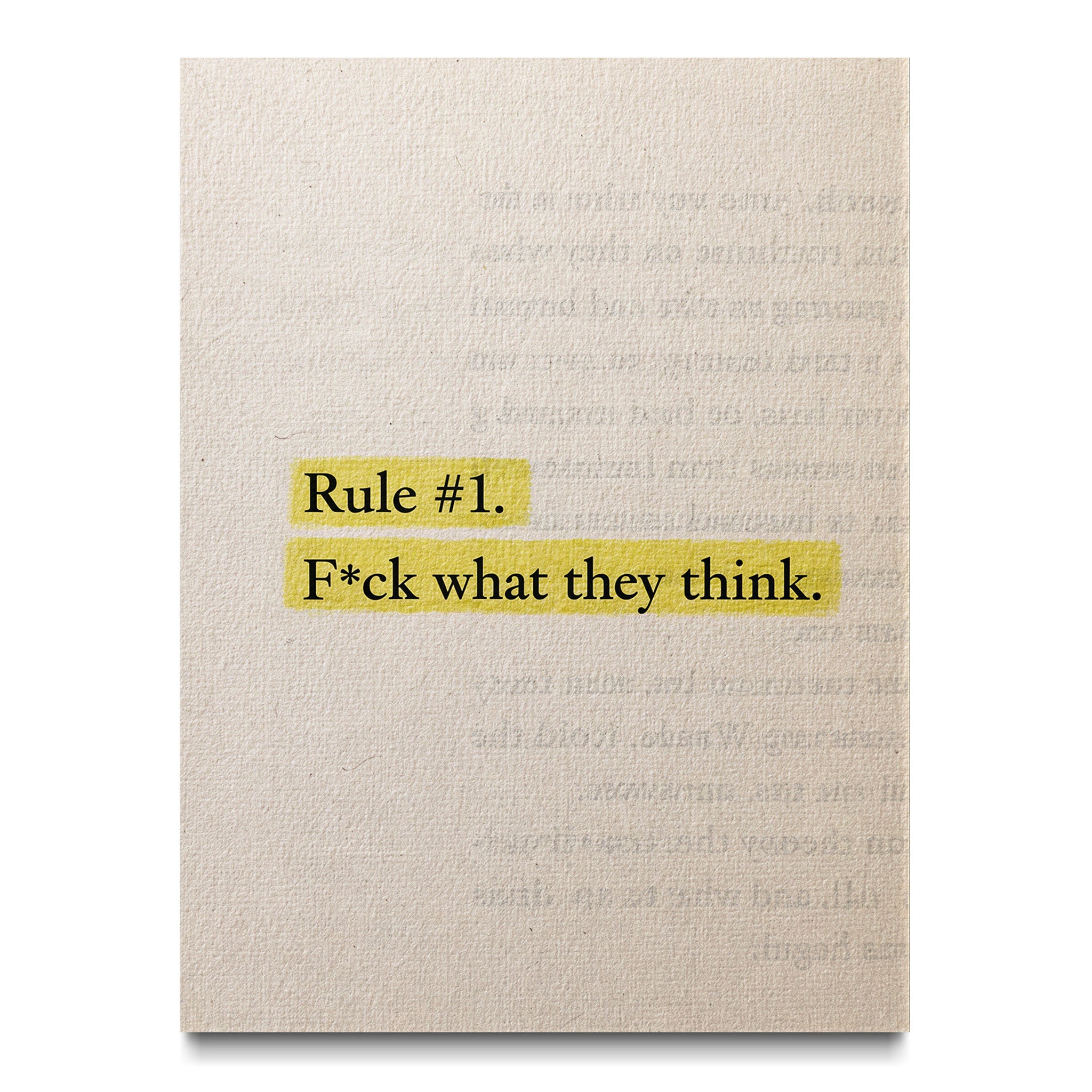 Rule #1