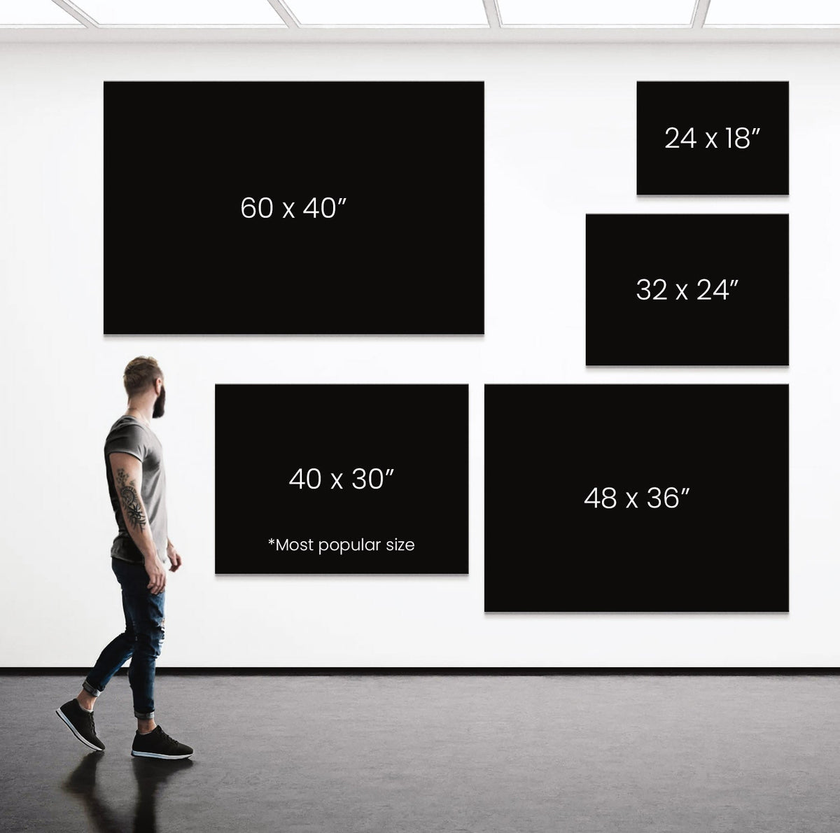 Social Culture Art wall art size guide