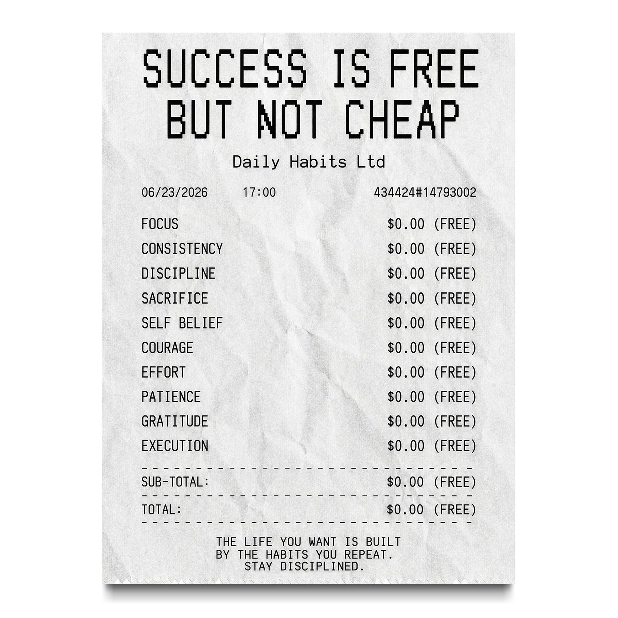 Success Is Free But Not Cheap