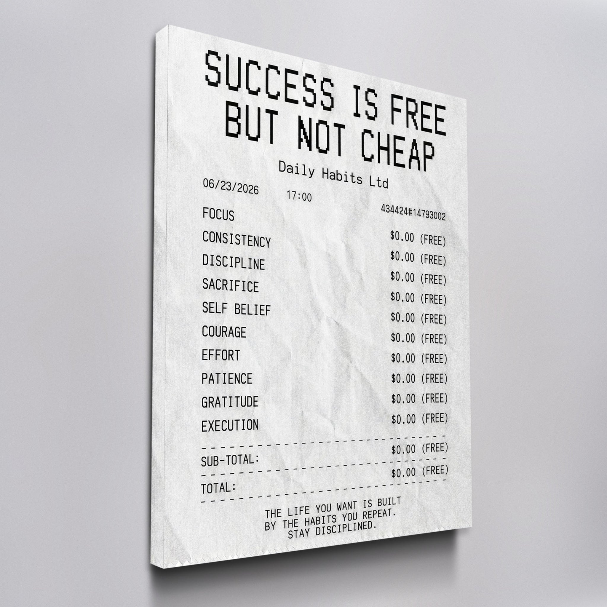 Success Is Free But Not Cheap