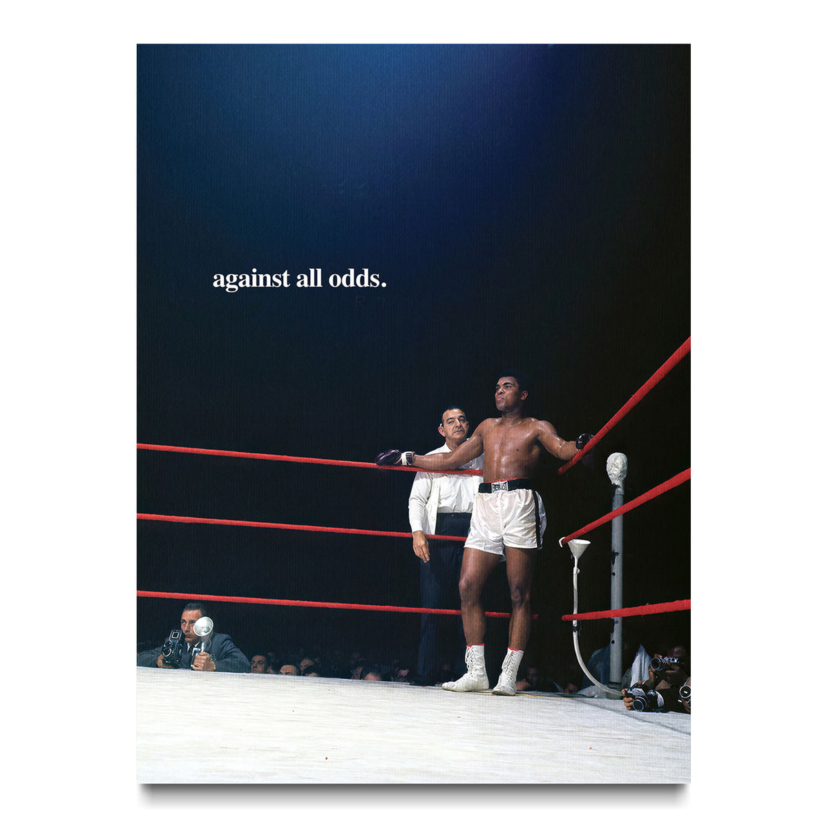 Against All Odds boxing wall art canvas, front view