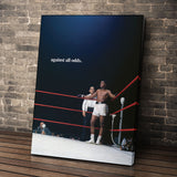 Against All Odds canvas wall art leaning against a brick wall