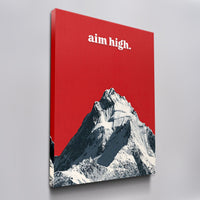 Aim High canvas wall art, angled view