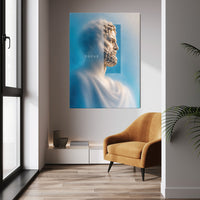 Clarity Within wall art above a tan chair in a bright room