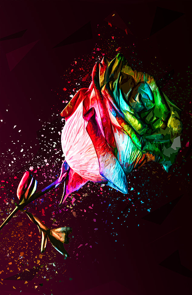 Neon rose by Canvas Cultures