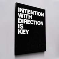 Direction Is Key wall art canvas, angled view