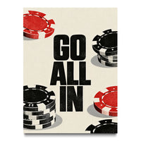 Go All In canvas wall art, front view