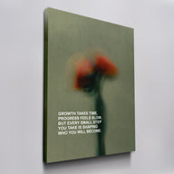 Growth Takes Time canvas wall art, angled view