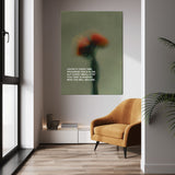 Growth Takes Time wall art above a tan chair in a bright room