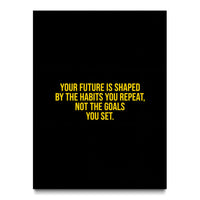 Habits Over Goals canvas wall art, front view
