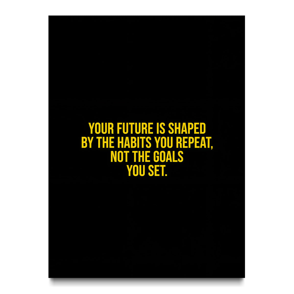 Habits Over Goals canvas wall art, front view