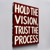 Hold the Vision canvas wall art, angled view