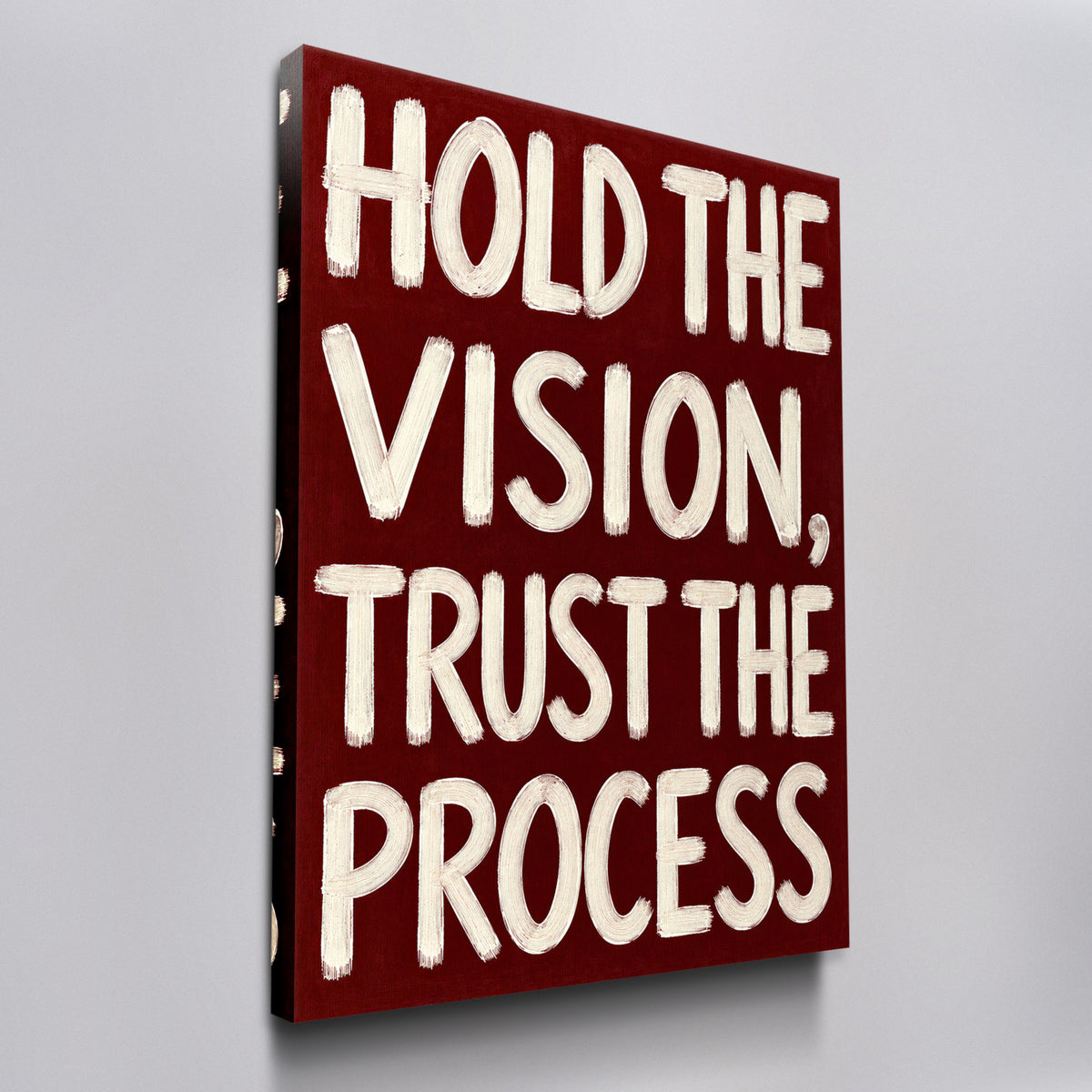 Hold the Vision canvas wall art, angled view