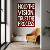 Hold the Vision wall art above a tan chair in a bright room