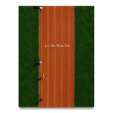 Let The Work Talk canvas wall art, front view