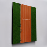 Let The Work Talk canvas wall art, angled view