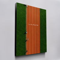 Let The Work Talk canvas wall art, angled view