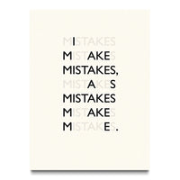 Mistakes canvas wall art, front view