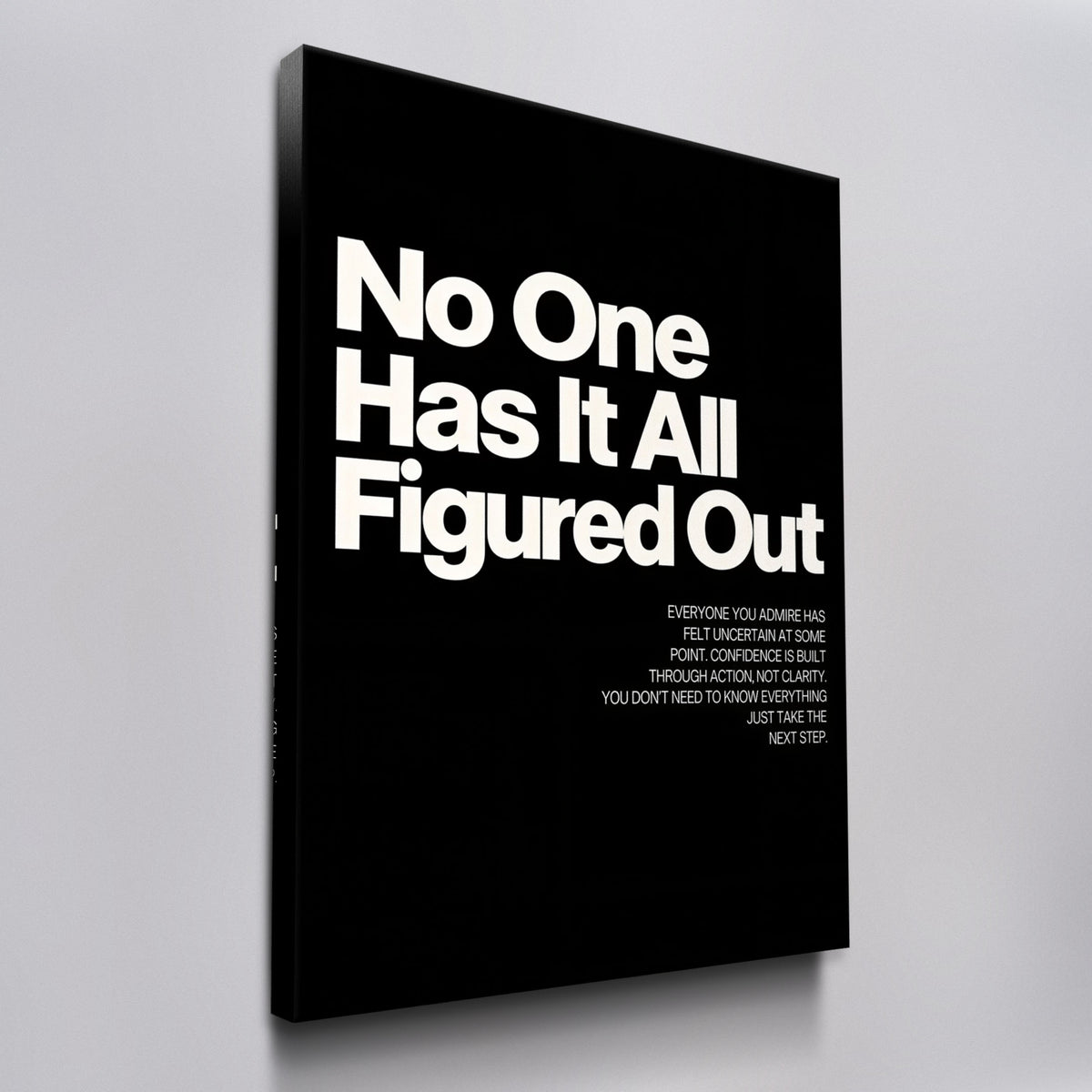 No One Has It All Figured Out canvas wall art, angled view