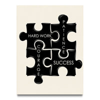 Puzzle Pieces canvas wall art, front view