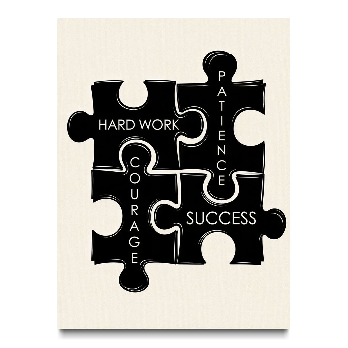 Puzzle Pieces canvas wall art, front view