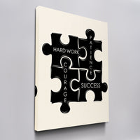 Puzzle Pieces canvas wall art, angled view