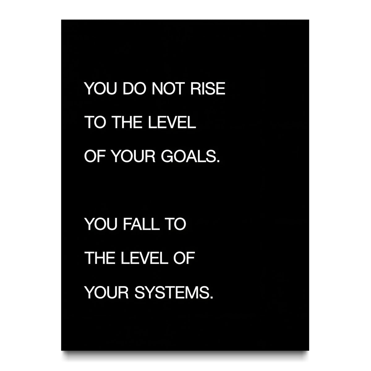 Systems > Goals canvas wall art, front view
