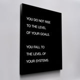 Systems > Goals canvas wall art, angled view