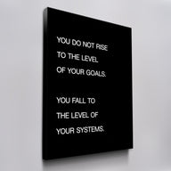 Systems > Goals canvas wall art, angled view