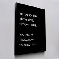 Systems > Goals canvas wall art, angled view