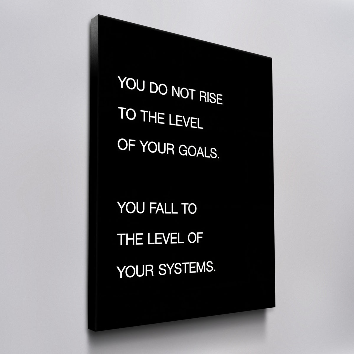 Systems > Goals canvas wall art, angled view