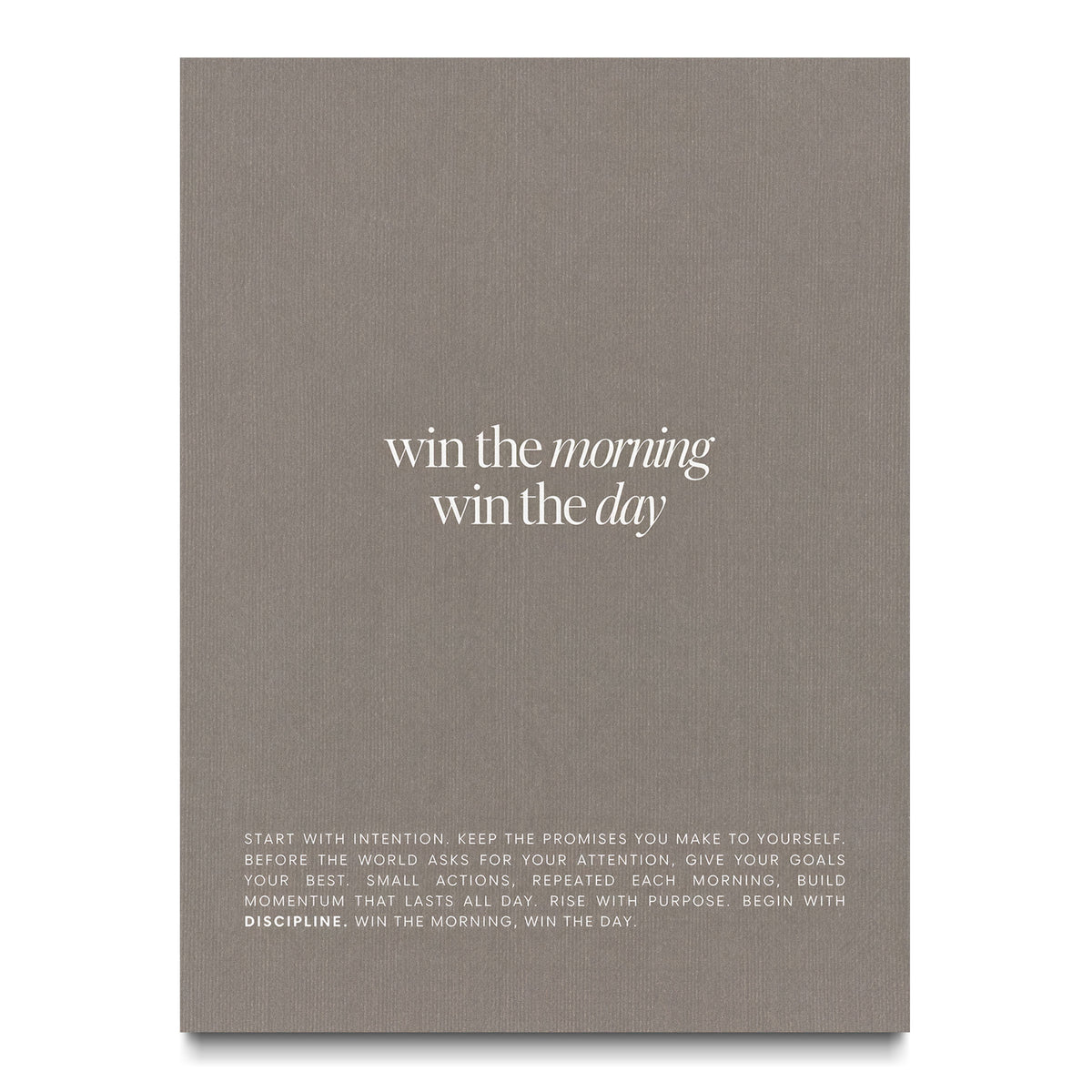 Win The Morning canvas wall art, front view