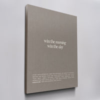 Win The Morning canvas wall art, angled view